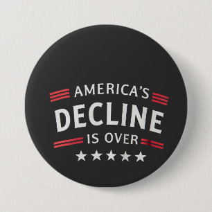 Amerika’s neergang is voorbij de Gouden Eeuw Trump Ronde Button 7,6 Cm