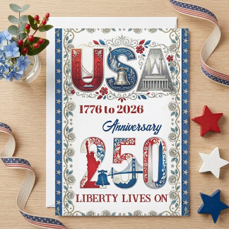 Amerika Semiquincentennial 1776-2026 VS 250 Jaar Feestdagenkaart