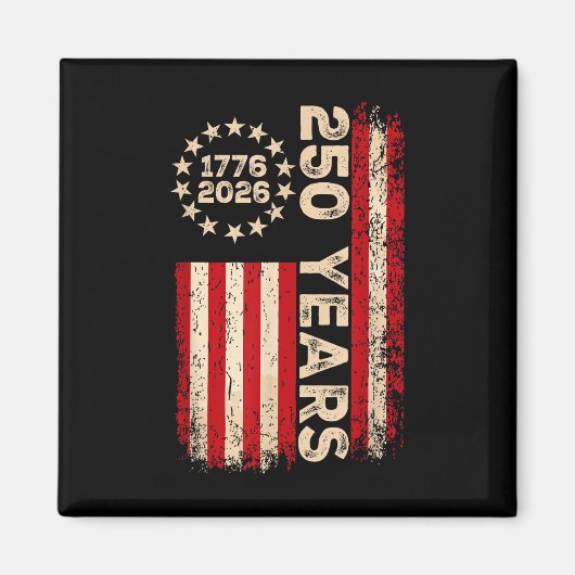 Amerika Semiquincentennial 4 juli 2026 250 Jaar O Magneet (Voorkant)