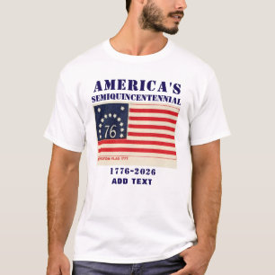 Amerika Semiquincentennial USA 250 Bennington Vlag T-shirt
