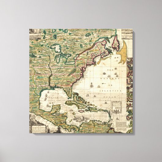 Amerika Septentrionalis Canvas Afdruk (Voorkant)