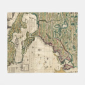 Amerika Septentrionalis Fleece Deken (Voorkant (Horizontaal))