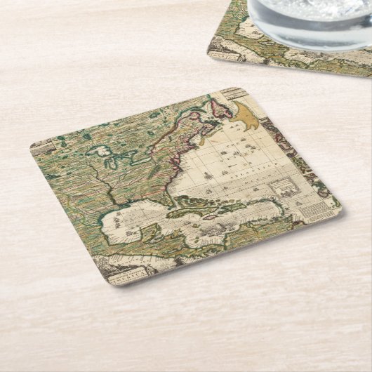 Amerika Septentrionalis Kartonnen Onderzetters (Schuin)