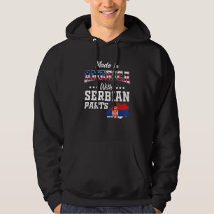 Amerika Servische Delen Servië Kaart Vlaganenindus Hoodie