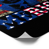 Amerika Shirten 4 juli Trump American FL Poster (Hoek)