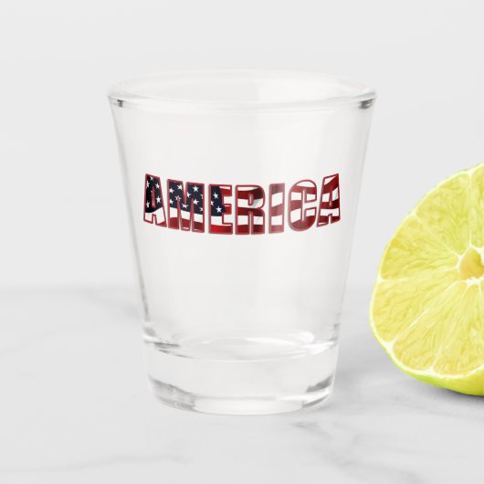 Amerika Shot Glas (Voorkant)