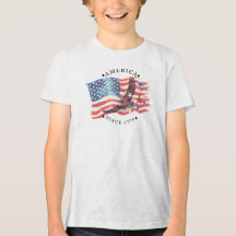Amerika sinds 1776 Aquarel Vlag/S. Adelaar/Sterren