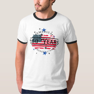 Amerika sinds 1776 met Amerikaanse vlag/Stars Here T-shirt