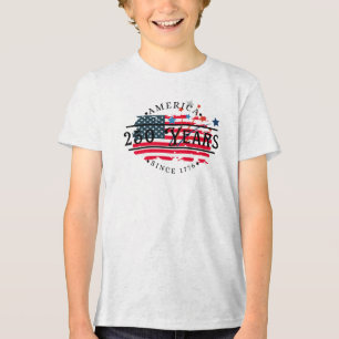 Amerika sinds 1776 met Amerikaanse vlag/Stars Tri-Blend Shirt