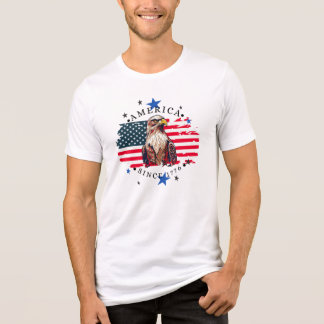 Amerika sinds 1776 Met Vlag, Adelaar & Sterren Tri-Blend Shirt