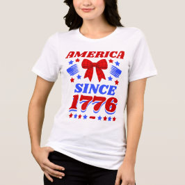 Amerika sinds 1776 Rood Gingham Strik Tri-Blend Shirt