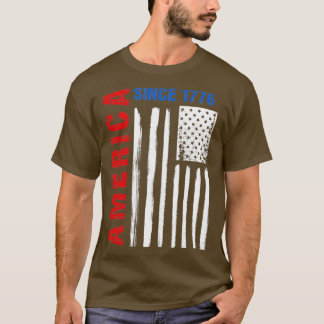 Amerika sinds 1776: Vlaggenblauw rood wit T-shirt