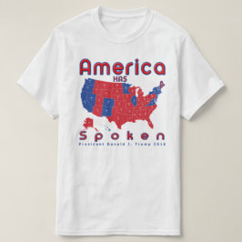 Amerika spreekt Red White Blue Donald Trump T-Shir T-shirt