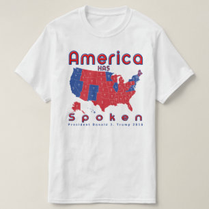 Amerika spreekt Red White Blue Donald Trump T-Shir T-shirt