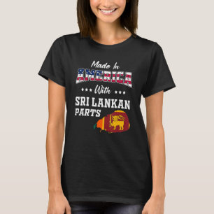 Amerika Sri Lanka Delen Sri Lanka Kaart Verenigde  T-shirt