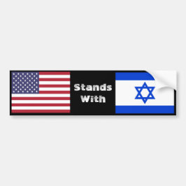 Amerika staat met Israël Bumpersticker