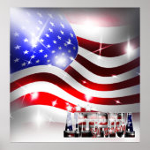 Amerika staat nog steeds op 11-9-herdenkingsdag in poster (Voorkant)