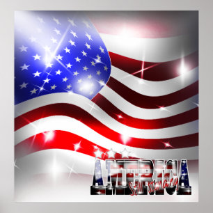 Amerika staat nog steeds op 11-9-herdenkingsdag in poster