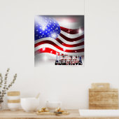 Amerika staat nog steeds op 11-9-herdenkingsdag in poster (Keuken)