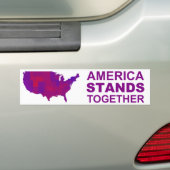 Amerika staat samen - centrist / matig vistuig bumpersticker (Op auto)