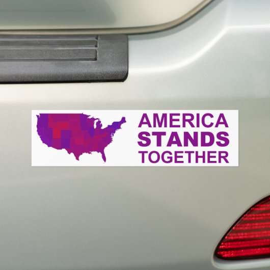 Amerika staat samen - centrist / matig vistuig bumpersticker (Op auto)