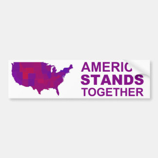 Amerika staat samen - centrist / matig vistuig bumpersticker