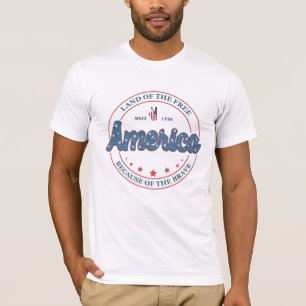 Amerika staat vrij vanwege de moed t-shirt