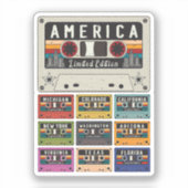 -Amerika Staatsreizen Sticker (Voorkant)