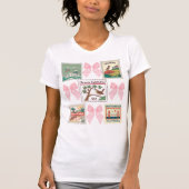  Amerika Staten Coquette Stamp Collectie T-shirt (Voorkant)