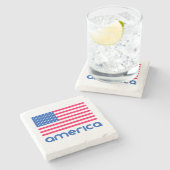 Amerika Stenen Onderzetter (Zijkant)