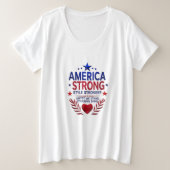 Amerika Sterk Plus Size T-shirt | (Design voorkant)