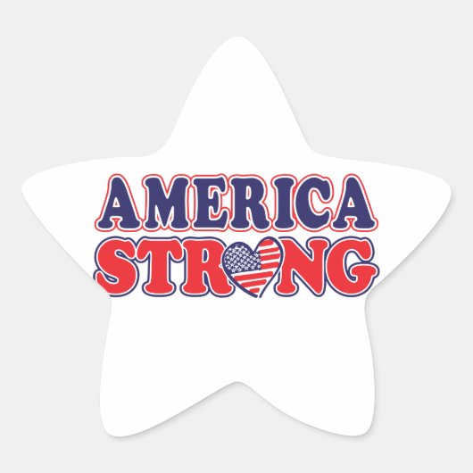 Amerika sterk ster sticker (Voorkant)