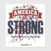 Amerika sterk sticker (Vel)