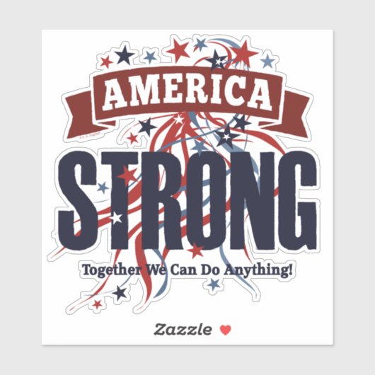 Amerika sterk sticker (Vel)