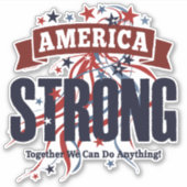 Amerika sterk sticker (Voorkant)