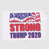 Amerika sterk - Trump 2020 Golfhanddoek (Horizontaal)