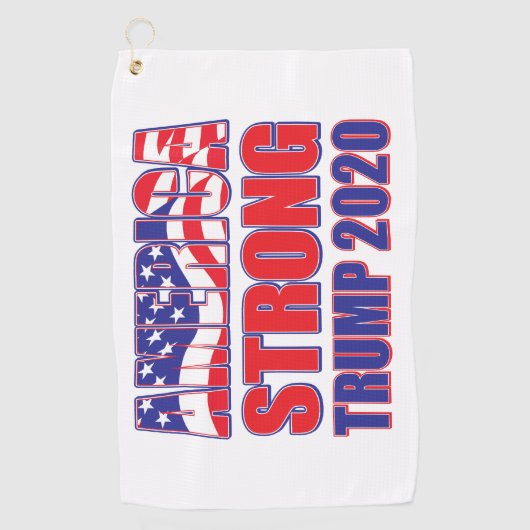 Amerika sterk - Trump 2020 Golfhanddoek (Voorkant)