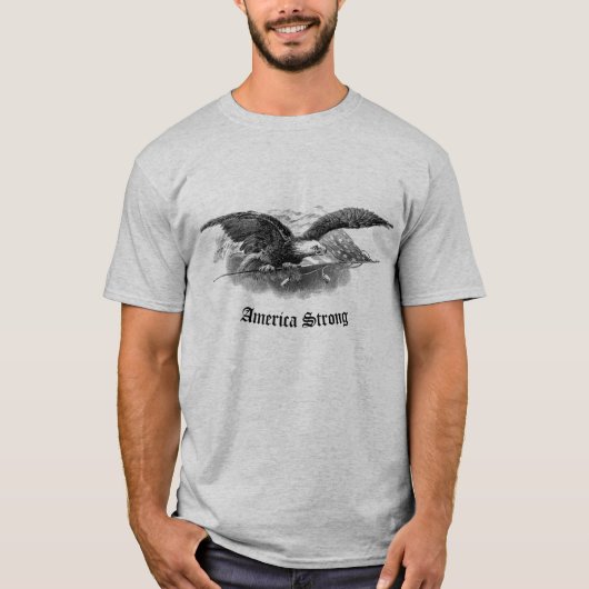 Amerika Sterke Eagle American T-shirt (Voorkant)
