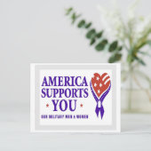 Amerika steunt je DARK Briefkaart (Staand voorkant)