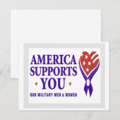Amerika steunt je DARK Briefkaart (Voorkant / Achterkant)