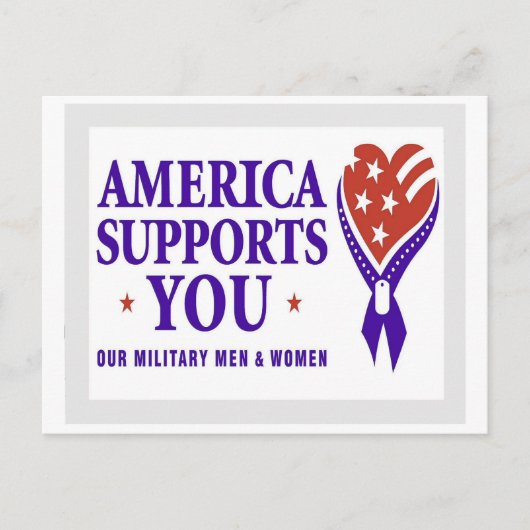 Amerika steunt je DARK Briefkaart (Voorkant)