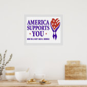 Amerika steunt je DARK Poster (Keuken)