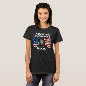 Amerika steunt Nikki Haley T-shirt (Voorkant volledig)