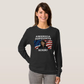 Amerika steunt Nikki Haley T-shirt (Voorkant volledig)