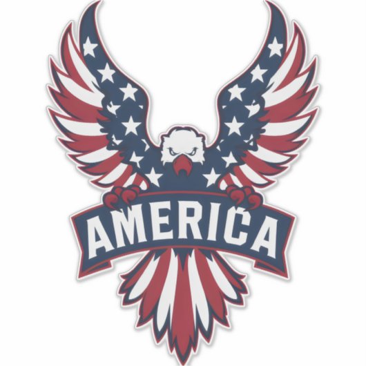 Amerika. Sticker (Voorkant)