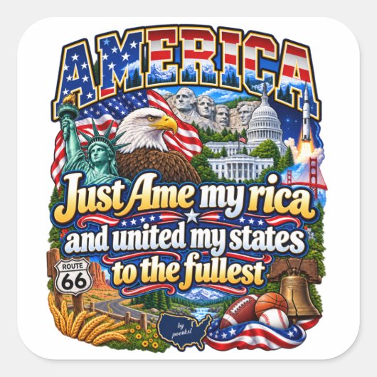 Amerika sticker (Voorkant)