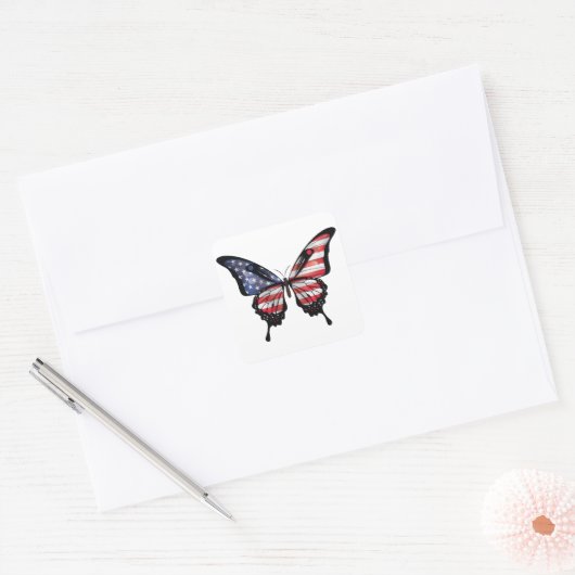 Amerika Swallowtail Vlinder Vlag Sticker (Envelop)