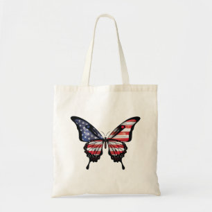 Amerika Swallowtail Vlinder Vlag Sticker Tote Bag