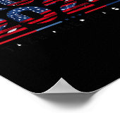 Amerika terug Amerikaanse vlag 4 juli Donald Trump Poster (Hoek)