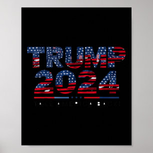 Amerika terug Amerikaanse vlag 4 juli Donald Trump Poster